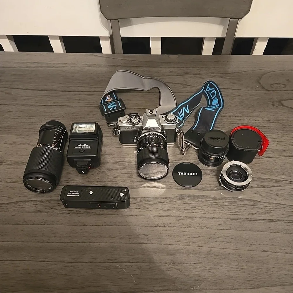 Minolta XD 11 Camera (known as XD7 in Japan) w/ a 50mm Lens And Bundle Untested
